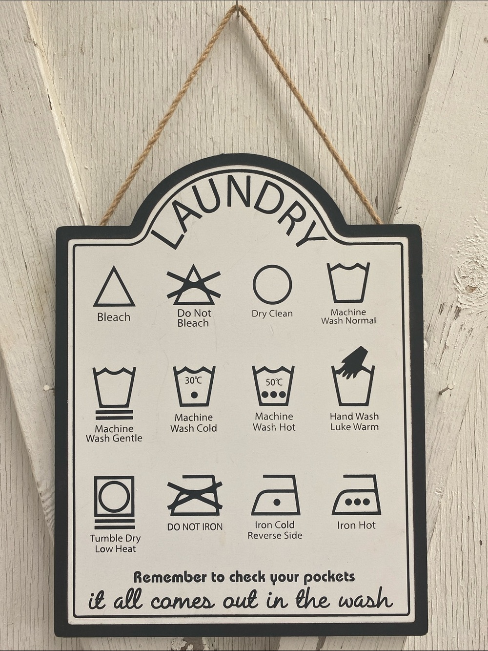 Laundry Care Sign